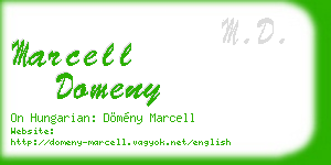 marcell domeny business card