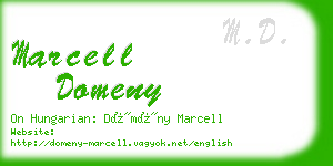 marcell domeny business card